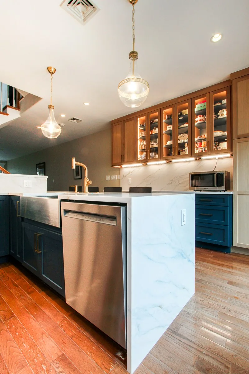 Modern kitchen remodel in Philadelphia Pennsylvania.