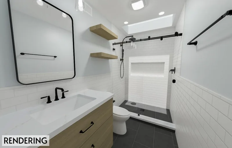 Modern Bathroom Remodel with Skylight | Philadelphia
