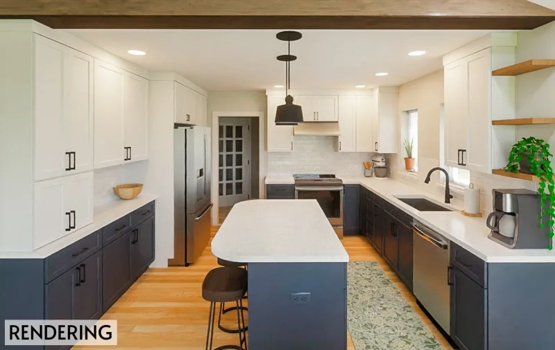 Two-Toned Kitchen Remodel with Custom Cabinetry | Penn Valley, PA