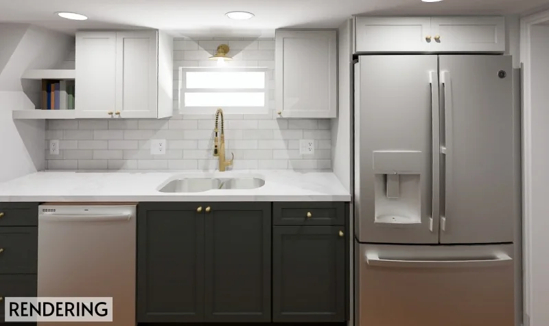 Small Kitchen Remodel with Two-Tone Cabinets | Philadelphia